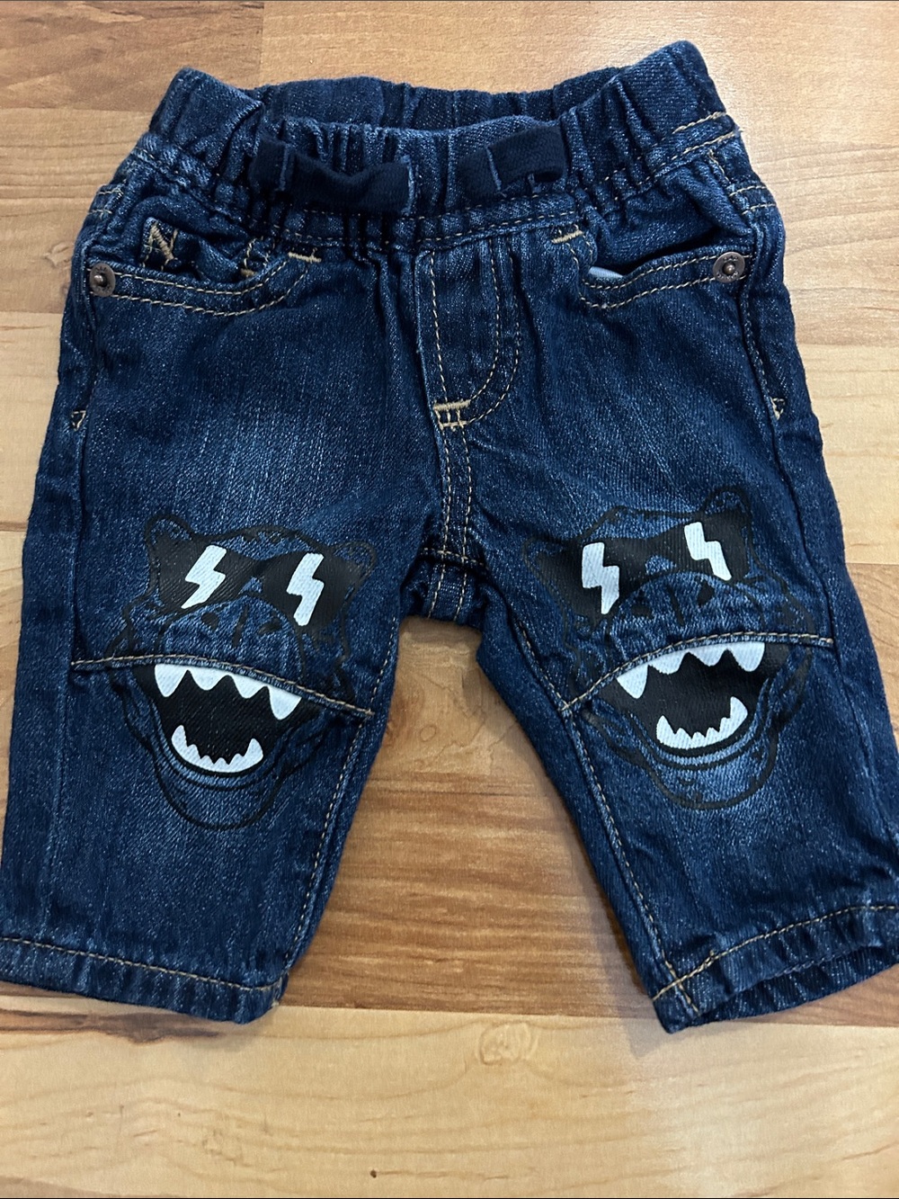 GAP Dark Blue Denim Monster Knee Jeans